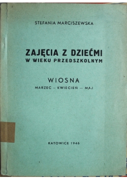 Zajęcia z dziećmi w wieku przedszkolnym 1946 r