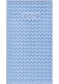 Kalendarz 2019 A6 tygodniowy relief błękitny
