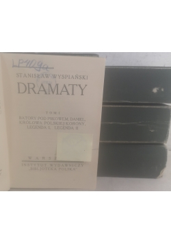 Dramaty,zestaw czterech tomów : I i od III do V,1929r.