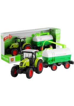 Traktor z przyczepą cysterna dźwięki napęd 37,5 cm