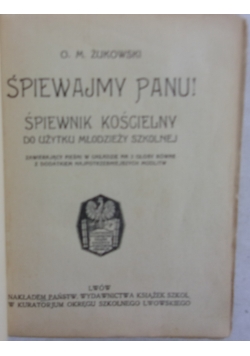 Śpiewnik kościelny do użytku młodzieży szkolnej 1931 r.