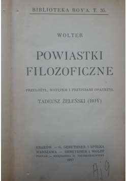 Powiastki filozoficzne , 1917 r.