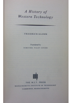 History of Western Technology