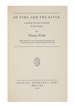 Of Time and the River, 1935 r.
