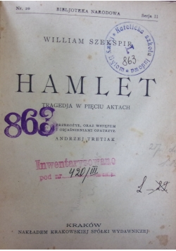 Hamlet, 1922r.
