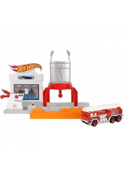 Hot Wheels Rozkładane zestawy Pożar na stacji