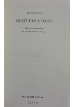 Geist der utopie