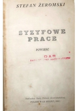 Syzyfowe Prace, 1930r.