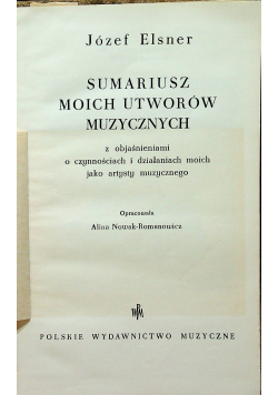 Sumariusz moich utworów muzycznych