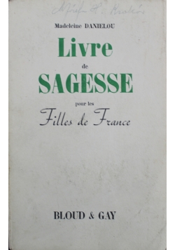 Livre de Sagesse 1940 r.