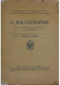 O Bolszewiźmie, ok.1923r.