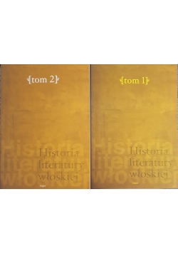 Historia literatury włoskiej 2 tomy