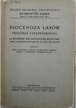 Biocenoza lasów Podgórza Cieszyńskiego 1936 r
