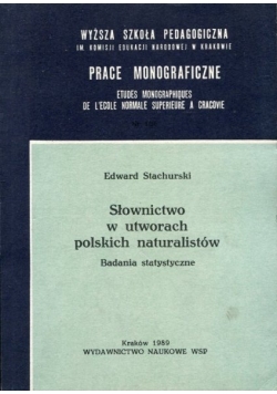 Słownictwo w utworach polskich naturalistów