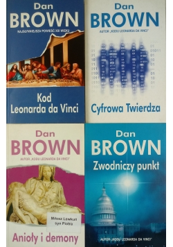 Autor "Kodu Leonardo Da Vici " ,zestaw 4 książek