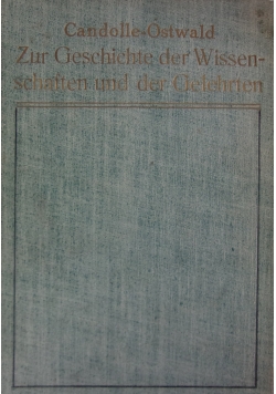Zur Geschichte der Wissenschaften und der Gelehrten,1911r.