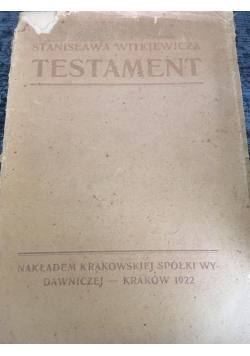Testament, 1922 r.