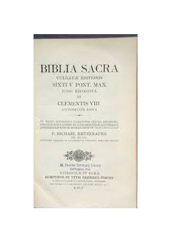 Biblia Sacra Vulgatae editionis