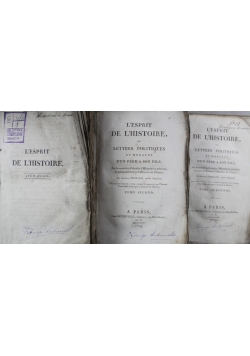 L'esprit de L'histoire 3 tomy  1809r.
