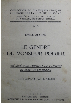 Le Gendre De Monsieur Poirier 1923 r
