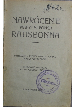 Nawrócenie Maryi Alfonsa Ratisbonna 1922 r.