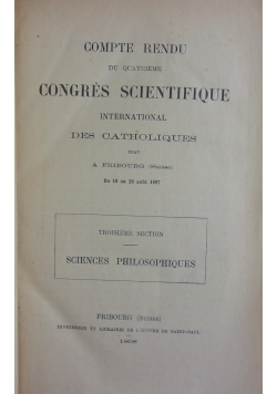 Congres scientifique, 1898r.
