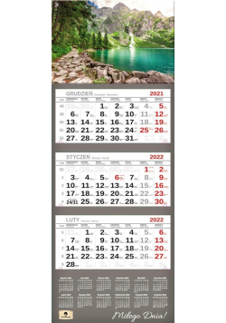 Kalendarz 2022 trójdzielny Premium Morskie Oko