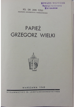 Papież Grzegorz Wielki, 1947r.