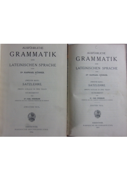 Ausfuhrliche Grammatik ,Tom I,II,1914r.