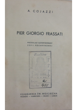 Pier Giorgio Frassati, ok. 1936r.