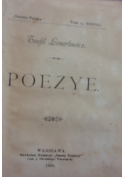Poezye, 1899 r.