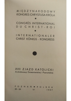 Międzynarodowy Kongres Chrystusa-Króla, 1937 r.
