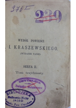 Wybór powieści j.I. Kraszewskiego, 1884 r.
