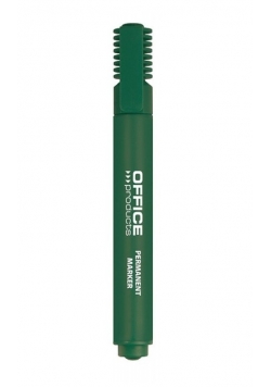 Marker permanentny OFFICE PRODUCTS, ścięty, 1-5mm (linia), zielony 12 sztuk