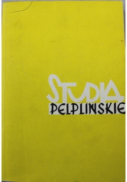 Studia Pelpińskie Tom XIV