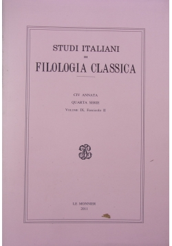 Studi italiani di Filologia classica