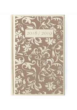 Kalendarz 2019 41TN-Relief B6 tygodniowy beżowy