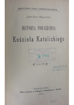 Historya Powszechna Kościoła Katolickiego XII, 1903r.