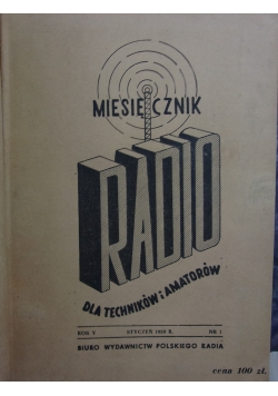 Miesięcznik radio, rok V nr.1-12, 1950r.