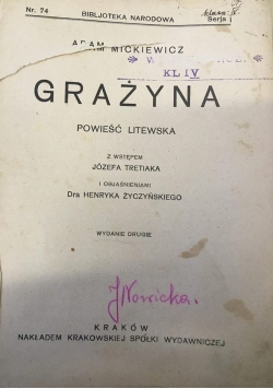 Grażyna, 1925 r.
