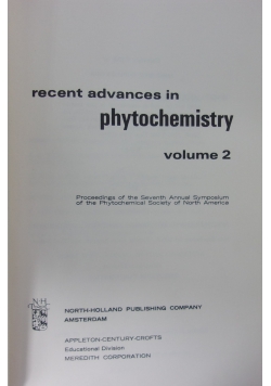 Recent advances in phytochemistry Tom 2