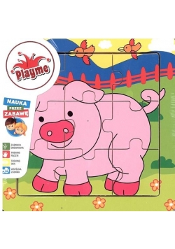 Puzzle drewniane małe Świnka