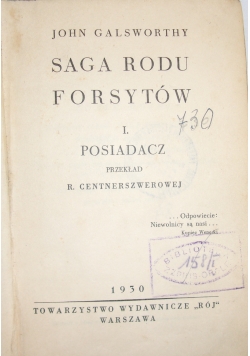 Saga rodu forsytów I. Posiadacz, 1930 r.