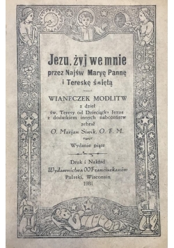 Jezu żyj we mnie, 1931 r.