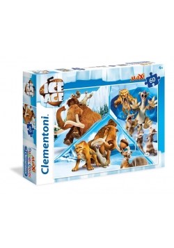Puzzle 60 el. Maxi Superkolor Epoka Lodowcowa
