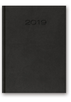 Kalendarz 2019 31T A4 książkowy tygodniowy grafit