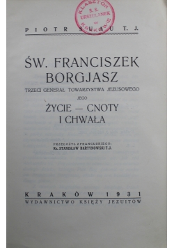 Św Franciszek Bogjasz 1931 r.