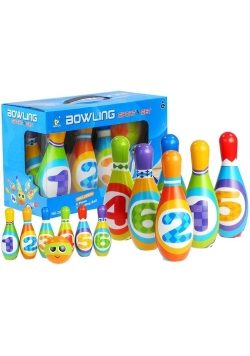 Kręgle z cyferkami piankowe Bowling dla malucha