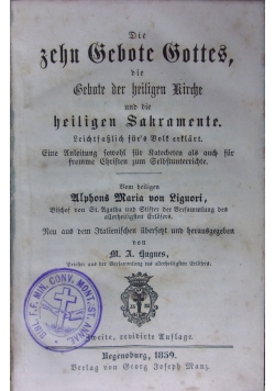 Die zehn Gebote Gottes, 1859r.