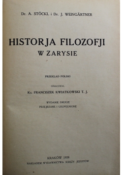 Historja filozofji w zarysie 1928 r.